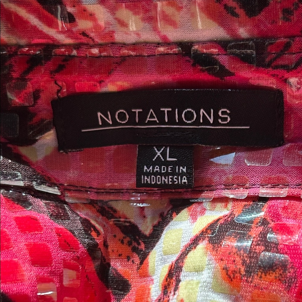 Notations Pink Multi Printed Button-Front Shirt J… - image 9